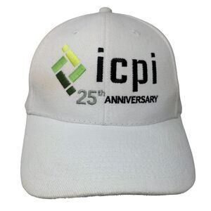 icpi 25th Anniversary Slideback Hat White One Size Embroidered Nissun Cap